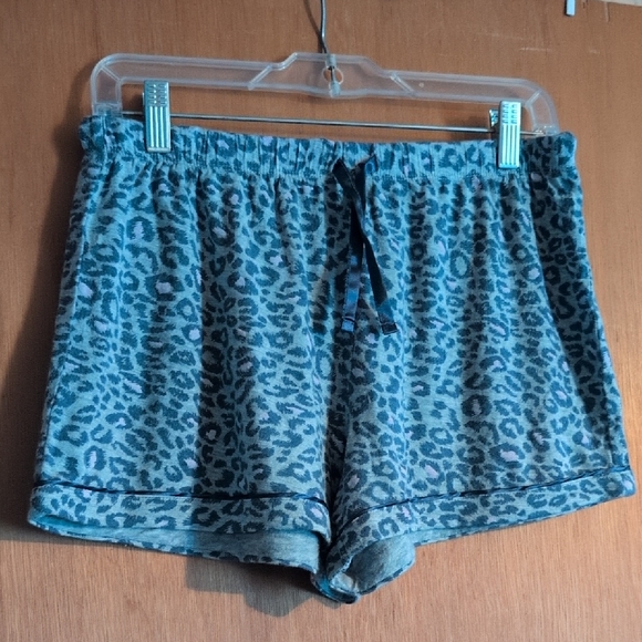 George Blue Leopard Print Pajama Shorts - Picture 1 of 3